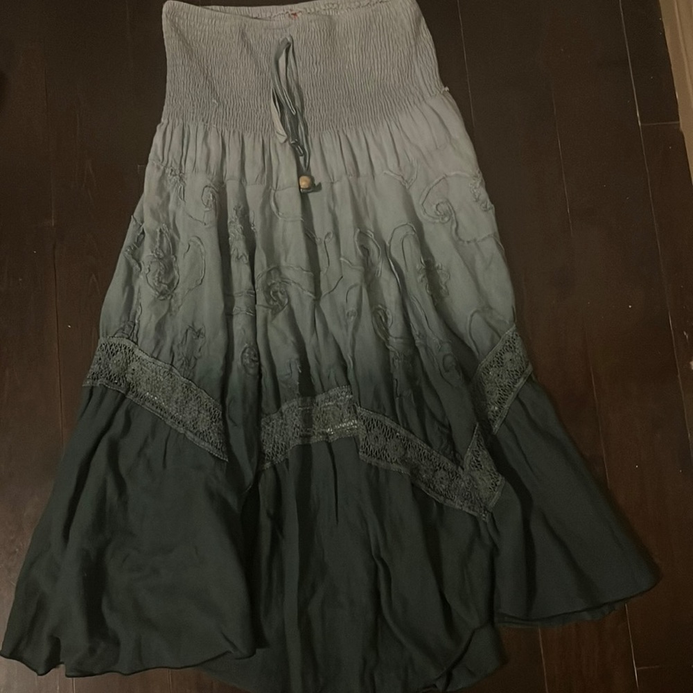 Boho midi skirt